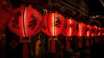 Chinese new year lanterns in china town, photo