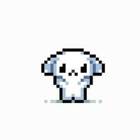 cute white paw in pixel art style 22149130 Vector Art at Vecteezy