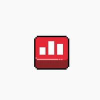 chart button in pixel art style vector