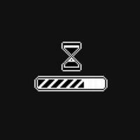 loading bar sign in pixel art style vector