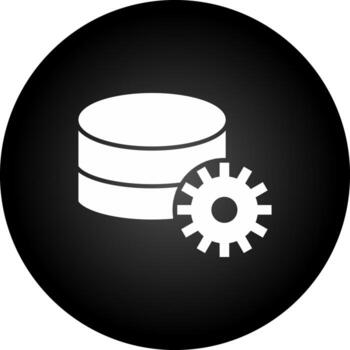 icono de vector de configuración de base de datos