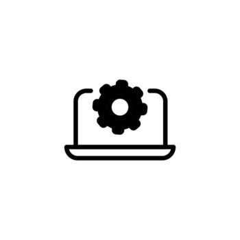 icono glifo datos Procesando vector