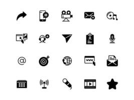 set icon social media network and web vector