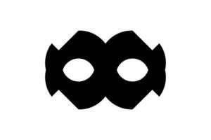 máscara enojado superhéroe carnaval o bandido vector icono. súper héroe máscara silueta