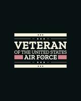 Veteran typography t shirt. Veteran day. Minimal typographic poster, veteran of the us military t-shirt vector