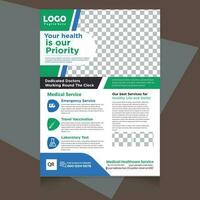 corporate flyer design for your medical, vector template flyer