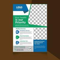 corporate flyer design for your medical, vector template flyer