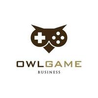 Owl Game Console Icon Logo Design Template vector