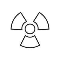 Nuclear Symbol Line Style Icon Isolated Vector Illustration