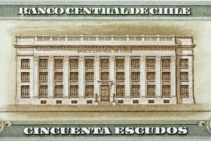 chileno central banco edificio desde dinero foto