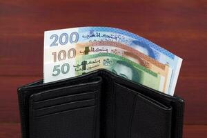 Moroccan money - Dirham in the black wallet photo