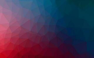 Dark Blue, Red vector abstract polygonal cover.