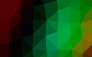 Dark Multicolor, Rainbow vector triangle mosaic template.