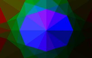 Dark Multicolor, Rainbow vector abstract polygonal layout.