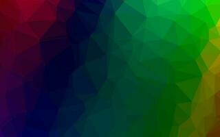 multicolor oscuro, textura poligonal abstracta del vector del arco iris.