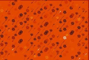 Light Orange vector doodle pattern.