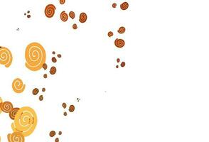 Light Orange vector pattern with bubble shapes.