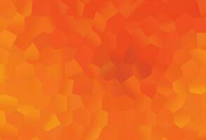 textura de vector naranja claro con hexágonos de colores.