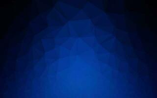 Dark BLUE vector low poly cover.