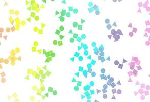 Light Multicolor, Rainbow vector template with crystals, circles, squares.