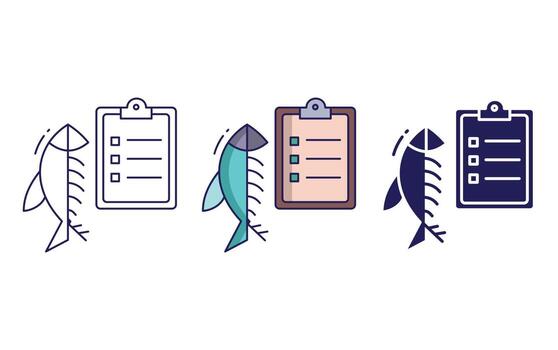 Fish study vector icon