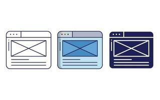 Web Wireframe vector icon