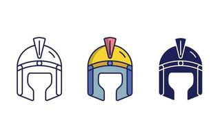 Greek helmet vector icon