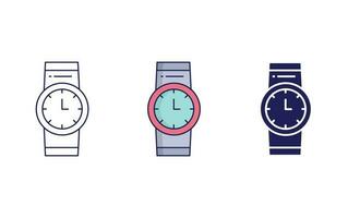 reloj, vector, icono vector