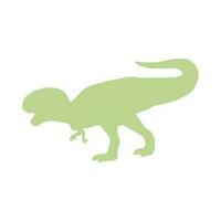 Silhouette of Tyrannosaurus rex dinosaur. Vector hand drawn