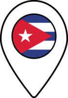 Cuba bandera mapa alfiler navegación icono. png