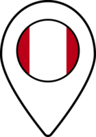 Peru flag map pin navigation icon. png