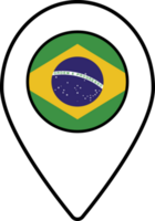Brazil flag map pin navigation icon. png