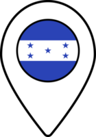 honduras flagga Karta stift navigering ikon. png