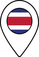 Costa Rica Flagge Karte Stift Navigation Symbol. png