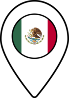 Mexico flag map pin navigation icon. png