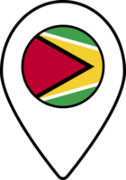 Guyana vlag kaart pin navigatie icoon. png