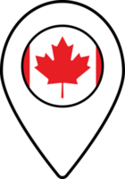 Canada flag map pin navigation icon. png