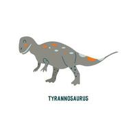 Tyrannosaurus rex dinosaur. Isolated vector illustration hand drawn