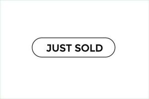 just sold vectors.sign label bubble speech just sold vector