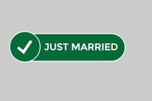 just married vectors.sign label bubble speech just married vector