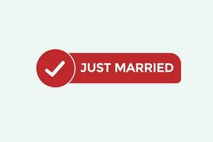 just married vectors.sign label bubble speech just married vector