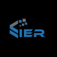 IER letter logo design on black background. IER creative initials letter logo concept. IER letter design. vector