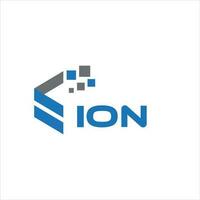 ION letter logo design on white background. ION creative initials letter logo concept. ION letter design. vector