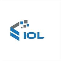 diseño de logotipo de letra iol sobre fondo blanco. concepto de logotipo de letra inicial creativa iol. diseño de letras iol. vector