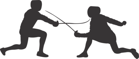 fencing sport silhouette PNG