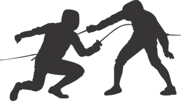 fencing sport silhouette PNG