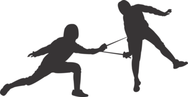 fencing sport silhouette PNG