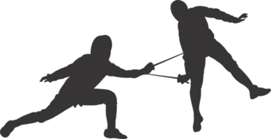 fencing sport silhouette PNG