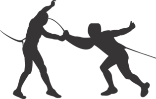 fencing sport silhouette PNG