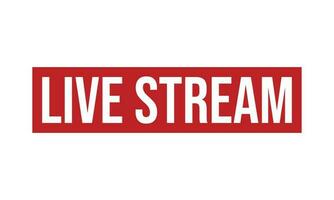 Live Stream Rubber Stamp Seal Vector